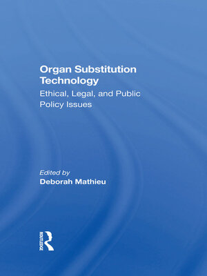 cover image of Organ Substitution Technology